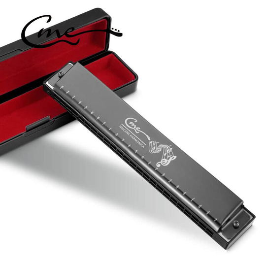 Harmonica Key C 24 Gat, professionele Tremolo Harmonica Voor Beginners Volwassenen & Kids Best Met Hard Case & Doek