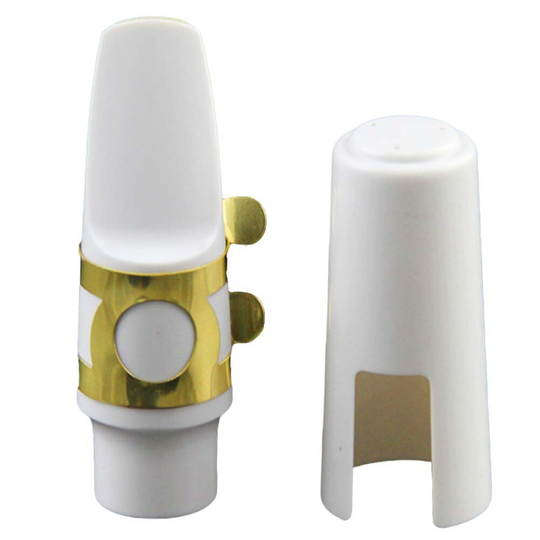 Vervanging Hars Saxo Mondstuk Altsax Hoofd Muziekinstrument Accessoire (Wit)