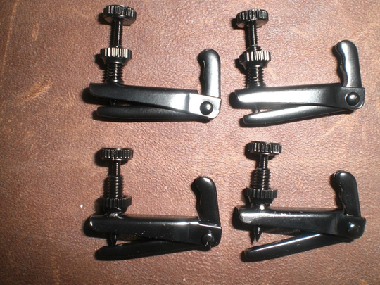 8 Stks Volledige Zwarte Fiddle Fijne tuner 3/4-4/4 Gloednieuwe String richters