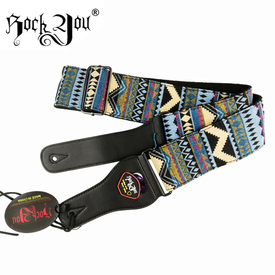 real lederen hoofd, katoen Gitaar Strap, akoestische gitaar strap, gitaar strap lengte 145 cm breed 6.2 cm