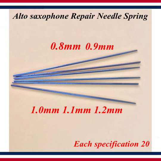 Saxofoon accessoires-120 PCS altsaxofoon Tenor Sax Reparatie Naald Lente 0.8-1.2mm-Saxofoon onderdelen