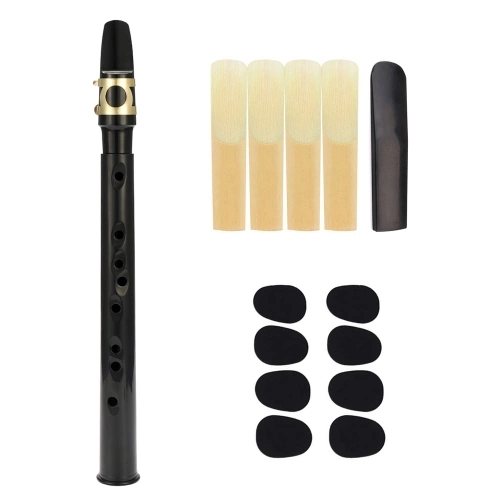 （Gerader Mund） Pocket Sax Mini Tragbares Saxophon Kleines Saxophon mit Tragetasche Holzblasinstrument