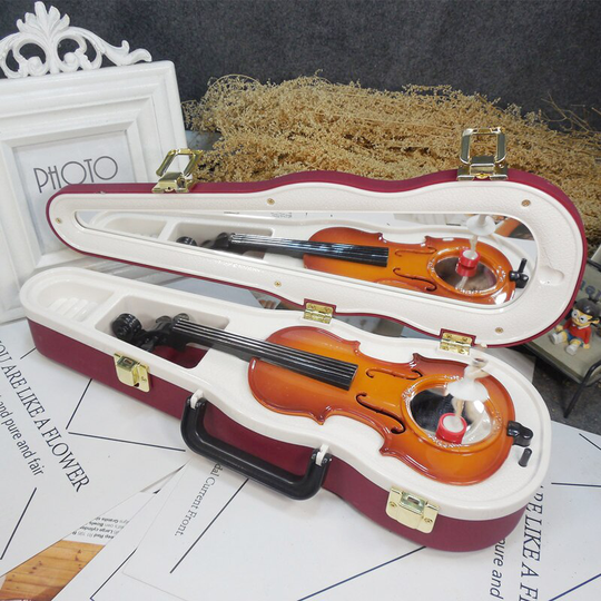 Hoogwaardige Ballerina Viool Clockwork Music Box Voor Meisjes Craft Met Make-Up Spiegel Thuis Slaapkamer Decoraties Verjaardagscadeautjes