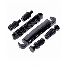 Gitaar accessoires BATESMUSIC 1 set Tune-o-matic Brug staartstuk Zwart voor Gib Les-Paul Vervanging