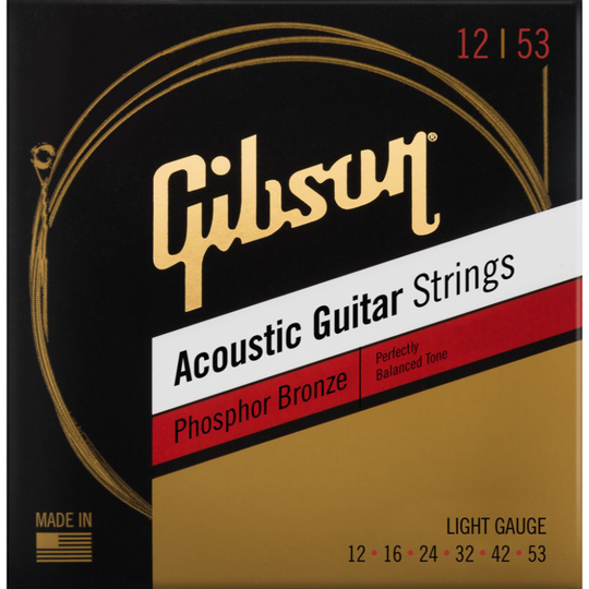 Gibson Phosphor Bronze Acoustic Guitar Strings 012-053