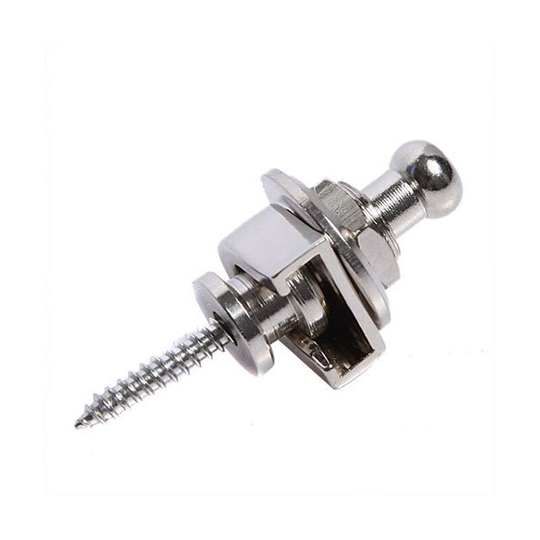 Guitar Strap Lock Knop Schaller-Stijl Straplock Voor Alle Akoestische Elektrische Bas Guitarra-Kleur Chroom/Zwart