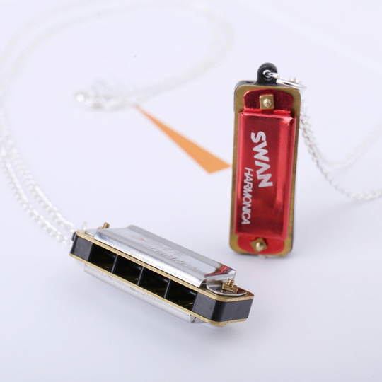 Harmonica Muziekinstrument 'S 4-Hole Key Educatief Speelgoed Sleutelhanger Sieraden Mini Ketting Harmonica
