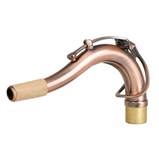 Antieke Gelakt Messing Materiaal Tenor Glad Saxofoon Gebogen Hals Hand Gepolijst Duurzaam Saxofoon Gebogen Hals