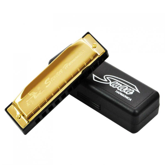 10 Gaten 20 Tone Gold Plating Harmonica Keyc Voor Blues Harmonica Instrument