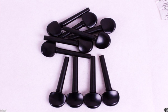 Yinfente Viool Peg Ongeverfde Ebony Viool Pinnen 4/4 Stemsleutels Viool Onderdelen Accessoire Eye Inlay