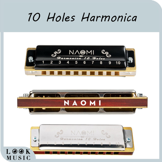 Naomi Professionele Blues Harp 10 Holes Harmonica Bules Diatonische Harp Sleutel Van C Acryl Palissander Sandelhout Kam Kerstcadeau