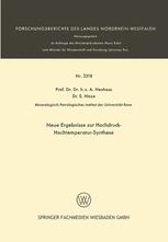 Neue Ergebnisse zur Hochdruck-Hochtemperatur-Synthese