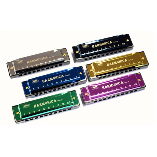 Titanium koper core 10-hole blues harmonica student kinderen vroege onderwijs puzzel Orff muziekinstrument harmonica