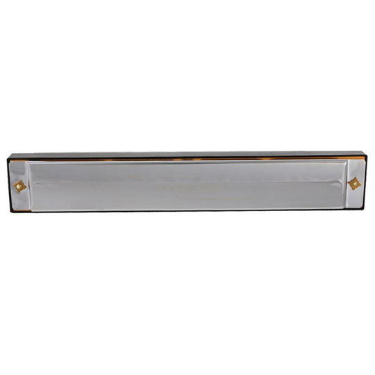 Zilveren Harmonica Metalen 24 Gaten Met 48 Tones Tremolo Harmonica C Key Octaaf-Tuned Mondharmonica Met Case Voor harmonica Beginner