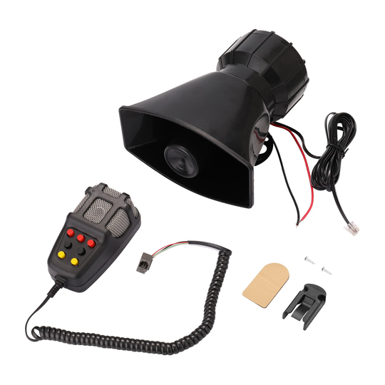 Fijne 12V 80W Tone Sound Auto Nood Sirene Auto Sirene Hoorn Mic Pa Luidspreker Systeem Emergency Versterker hooter