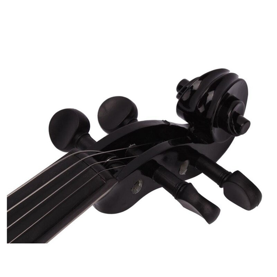 4/4 Full Size Akoestische Viool Fiddle Zwart Met Case Boog Hars