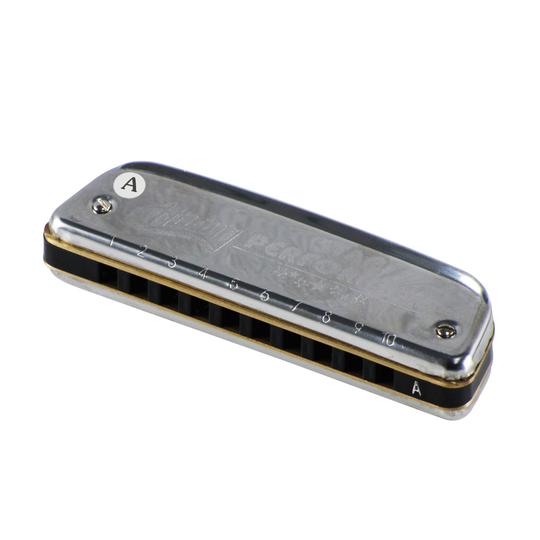 Huang Harmonica Diatonische 10 Gaten Blues Harp Mondharmonica Harmonica Key van EEN met Case Voor Beginners, Zilver Kleur