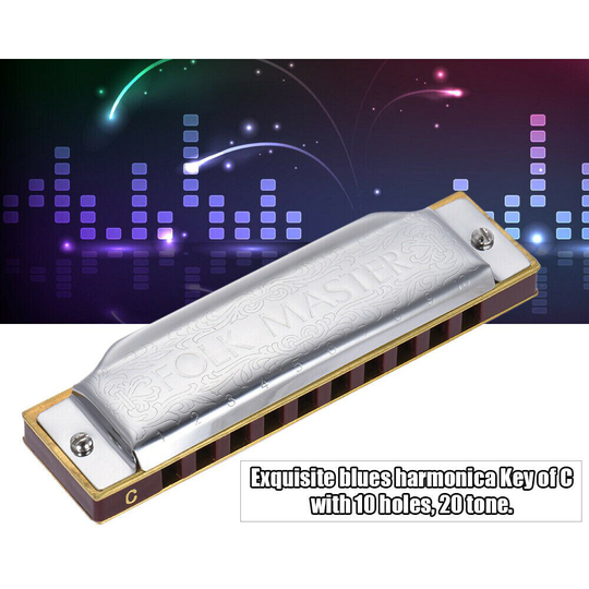 Suzuki 1072-C Diatonische Harmonica Blues 10-Hole Harp Mondharmonica Sleutel Van C 20 Tone
