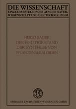 Der Heutige Stand der Synthese von Pflanzenalkaloiden
