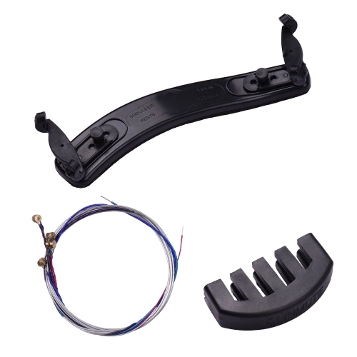 Violine Schulterstütze Mute Saiten Set Violinteil Ersatzsatz für 3/4 4/4 Violinen