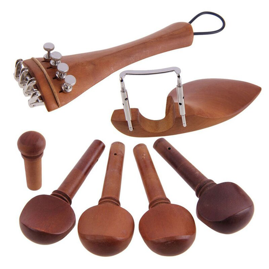 Een Natuurlijke Jujube Hout 4/4 Viool Onderdelen Accessoires Set Van Fine-Tuning, Chinrest Chin Rest, Strings, staart Nail, Staart Touw, Sch