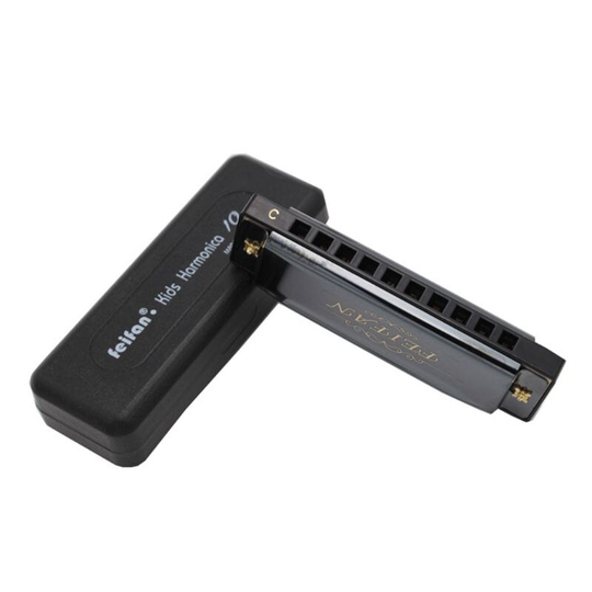10 Gaten Draagbare Volwassenen Kids Harmonica C Sleutel Blues Harp Muziekinstrument Kit 24BD