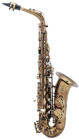 Chateau Altsaxophon, CAS50 CBC Powerbell Schallstück, dunkler Goldlack,Cognac