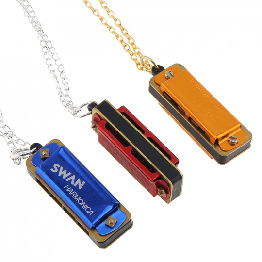 1 Pcs Mini 4 Hole 8 Tone Ketting Harmonica