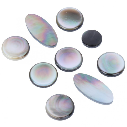 9Pcs Saxofoon Knop Pad Set Shell Zwart En Wit Sax Key Button Sax Pads Muziekinstrument Accessoires
