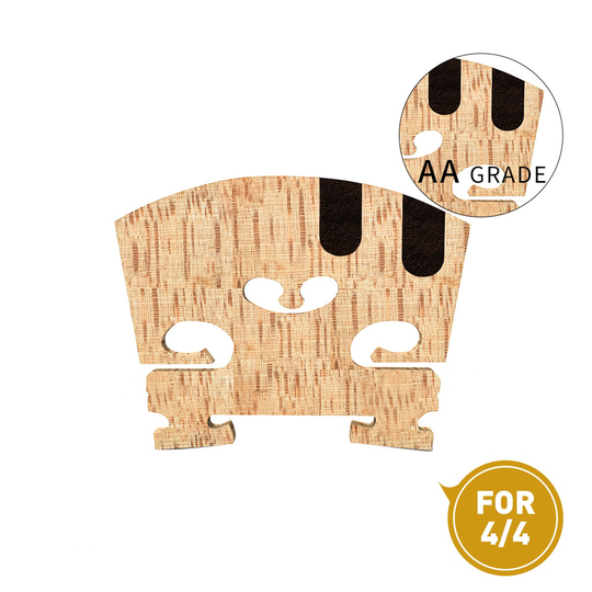 1PC-Master Aa Grade Esdoorn Viool Brug 4/4 Viool Bridge Met E Een Ebony Inlay