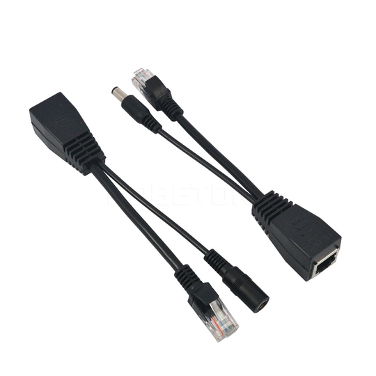 2 Stks/partij Poe Adapter Kabel RJ45 Injector Splitter Kit Tape Gescreend Passieve Power Over Ethernet 12-48 V Synthesizer separator