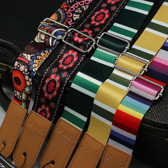 Muziekinstrument Levert Gitaar Bass Strap Riem Met Lederen End Voor Akoestische Gitaar Bas Ukulele Elektrische Gitaar