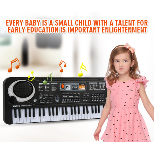 Kids muziek speelgoed 61 Toetsen Digitale Muziek Elektronische Toetsenbord Toetsenbord Elektrische Piano met microfoon Kinderen Eu/US plug