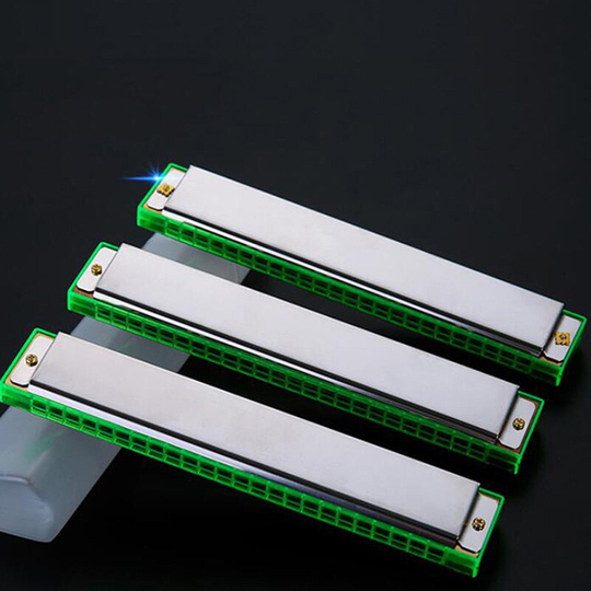 Professionele 24 Hole Harmonica C Key Metalen Harmonica Houtblazers Instrument Voor Beginners 1 Kleur