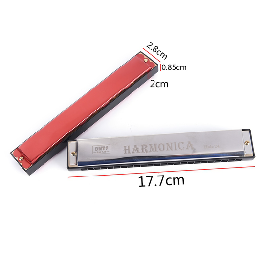 24 Gat Van C Spelen Harmonica Tremolo Harmonica Mondharmonica Dubbele Rij Voor Blues Jazz Rock Folk Musical Beginner instrument