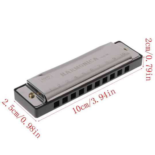 10 Gaten Sleutel Van C Blues Harmonica Muziekinstrument Educatief Speelgoed Met Case T8NC