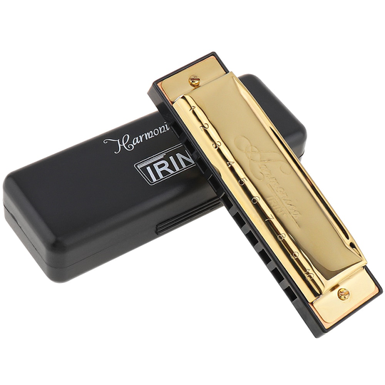 Irin Professionele Harmonica 10 Gaten 20 Tone Sleutel Van C Goud Kleur Blues Jazz Rock Folk Muziek Muziekinstrument Diatonische harp