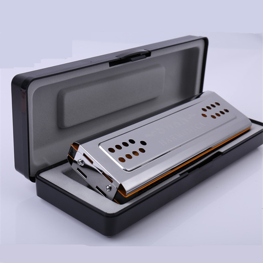Zwaan SW24-12A Double Side Harmonica C/G Toetsen 24 Gaten Koper Boord Rvs Cover Board Tremolo Harmonica In plastic Doos
