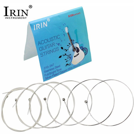 Snaren Voor Gitaar A104 Verzilverd Snaren Koperlegering Muziek Instrument Set Vervanging Voor Akoestische Gitaar 0.010-0.047 Inch