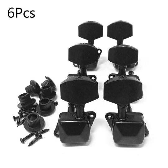 6 Stuks Guitar String Stemsleutels Metalen Semi-Gesloten Gitaarsnaar Knop Tuner Machine Heads Voor Akoestische Gitaren