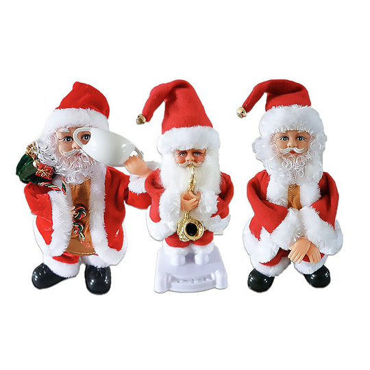 Elektrische Kerst Kerstman Speelgoed Schudden Swing Twist Dansen Zingen Pop Speelgoed Auto Dashboard Thuis Tafel Top Ornament Kids