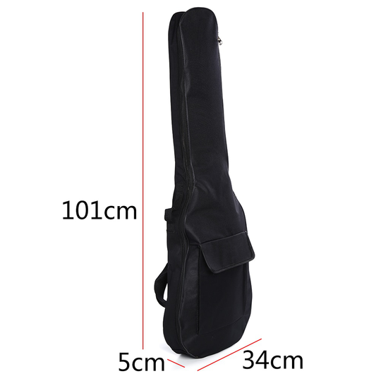 Zwarte Dubbele Bandjes Elektrische Gitaar Gig Bag Soft Case Dubbele Schouderbanden Padded Gitaar Waterdichte Rugzak Instrument Zakken