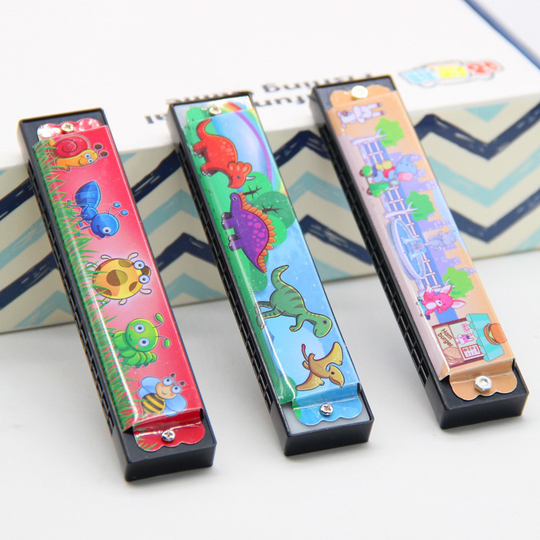 Kleurrijke Muzikale Houten Geschilderde Harmonica Educatief Instrument Speelgoed Voor Kids Kinderen Willekeurig Baby Speelgoed Juguetes Bebe