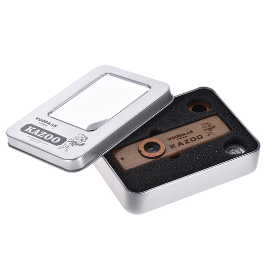 Houten Kazoo Muziekinstrument Ukulele Gitaar Partner Hout Harmonica met Metalen Doos voor Music Lover