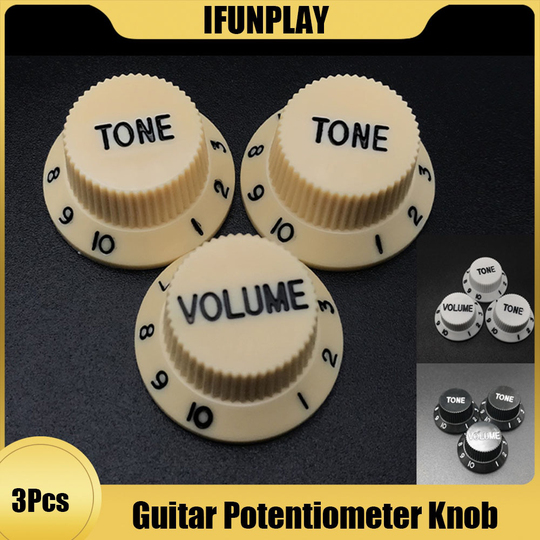 3Pcs Elektrische Gitaar Volume Tone Speed Control Knoppen Plastic Voor St Elektrische Gitaar Vervanging Guitarra Accessoires 3 Kleur