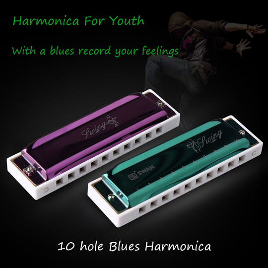 Diatonische Harmonica 10 Gaten Blues Harp C Key Mondharmonica Kinderen Volwassen Studenten Beginners Wind Muziekinstrumenten