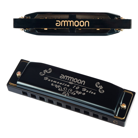 Ammoon 10 Gaten 20 Tones Blues Harmonica Mondharmonica Sleutel Van C Met Storage Case Voor Kinderen Beginners Studenten Musical
