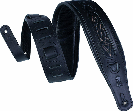 Levys PM31 Ledergurte für Gitarren Black