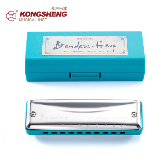 KONGSHENG 10-Gaten mondharmonica Diatonische Harmonica Muziekinstrument voor Beginner met doos Sleutel van C D E F G EEN Bb