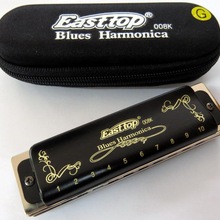 Oost top 10 gat professionele diatonische blues harmonica voor beginner, harmonica speler, sleutel van G